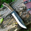 Ultimate Frontier Survival Knife – 12" Custom Forged High Carbon Steel Blade with Antler Handle - Korvel
