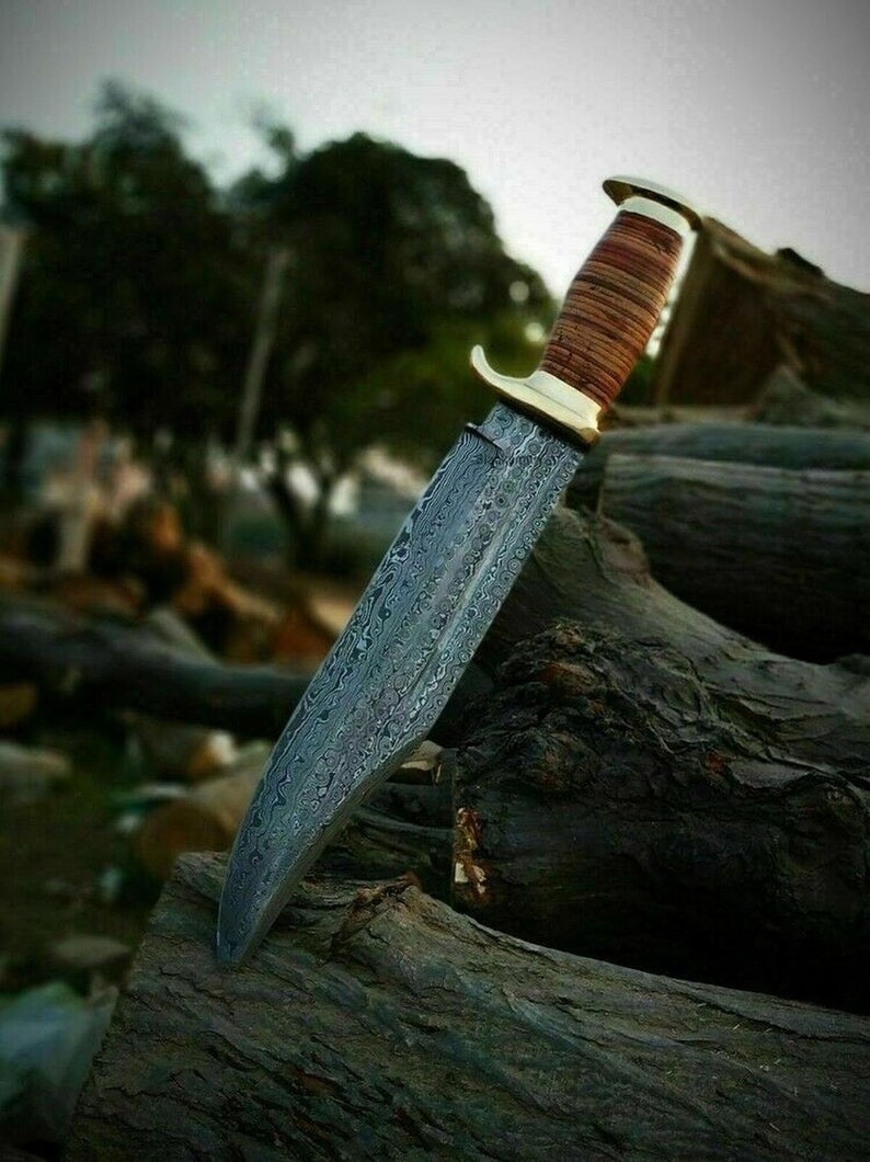 Artisan Crafted Damascus Steel Bowie Knife - Korvel