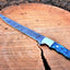 Exquisite Handmade Damascus Steel Fillet Knife with Unique Epoxy Resin Handle - 13" Length - Korvel
