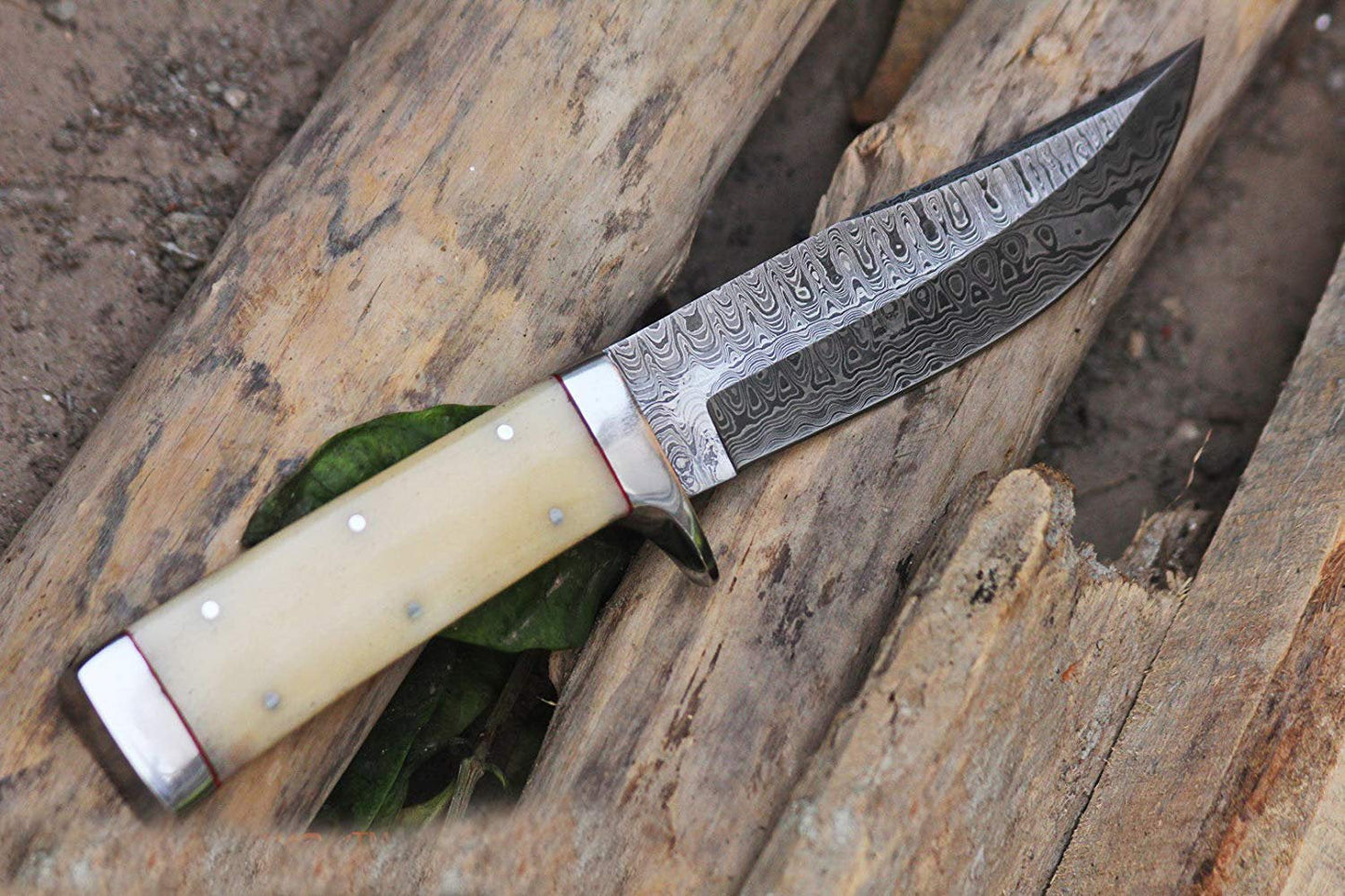 Premium Full Tang Handmade Damascus Steel Hunting Knife - Korvel