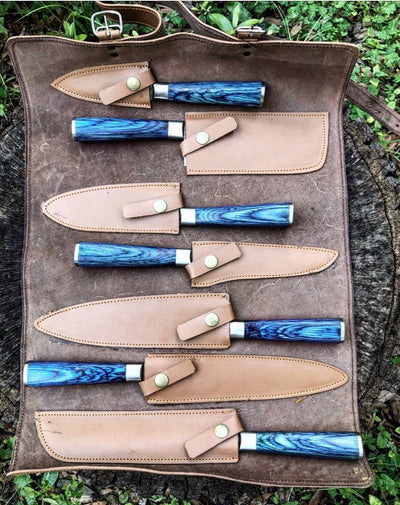 Artisan Crafted Damascus Steel Kitchen Knife Collection - Korvel