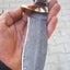 EXQUISITE DAMASCUS HUNTING KNIFE - HANDCRAFTED MASTERPIECE - Korvel