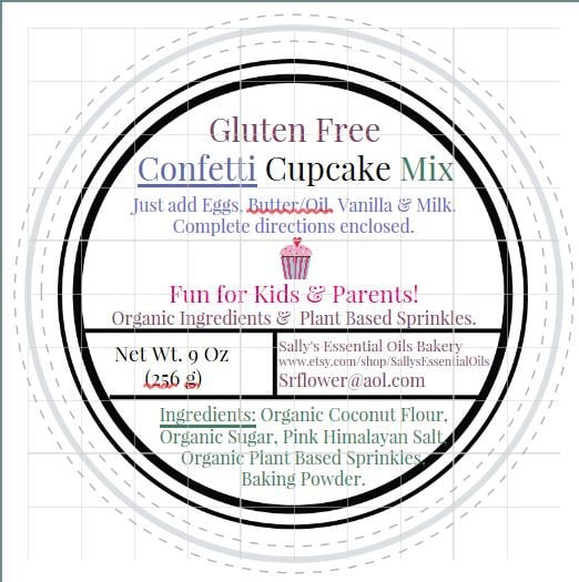 Mezcla para Pastel Sin Gluten con Sprinkles de Origen Vegetal
