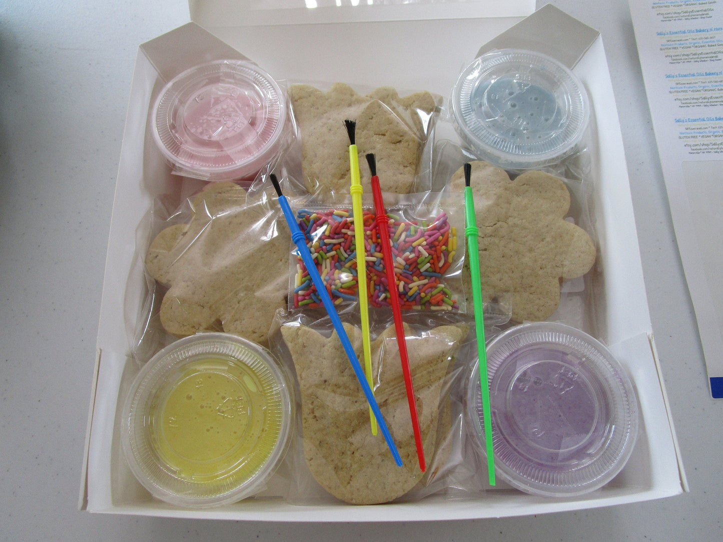 Kits de peinture de biscuits sans gluten - Édition Licorne et Arc-en-ciel