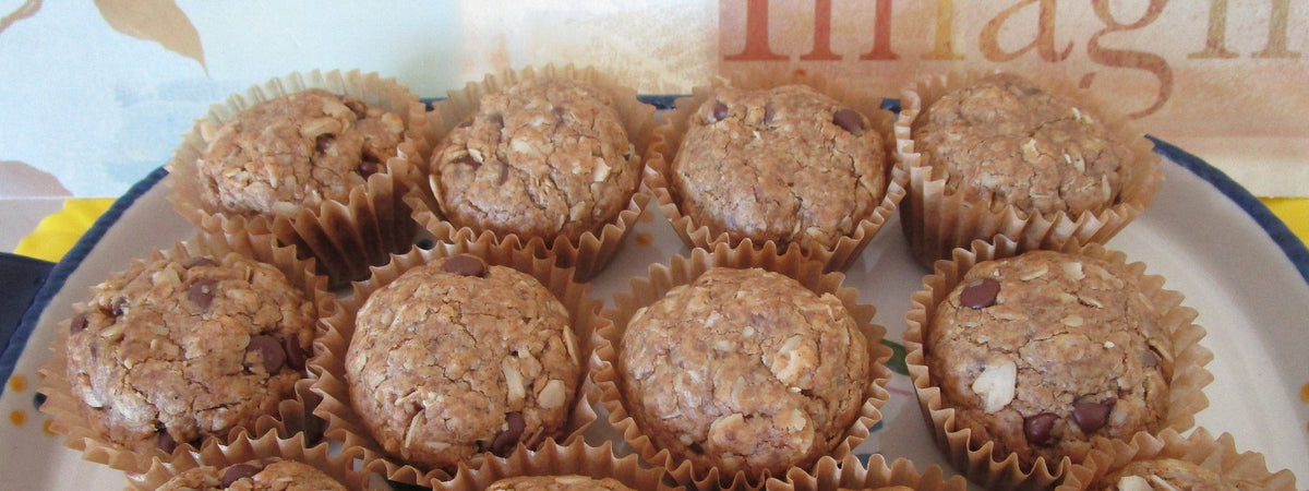 Gluten Free Oatmeal Chocolate Chip Mini Muffins - Vegan & Nut Free