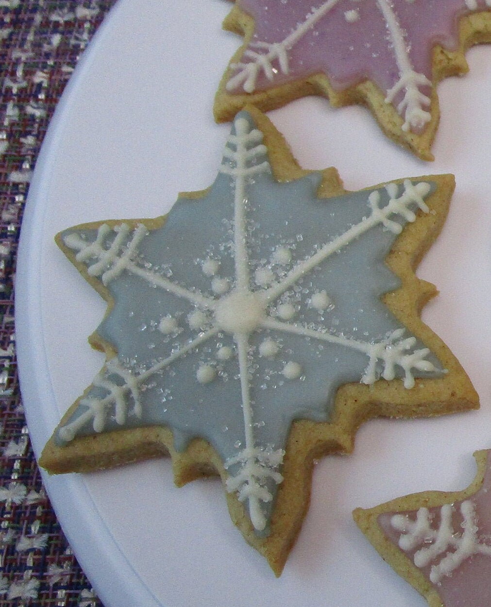 Biscuits en sucre en forme de flocon de neige sans gluten - Végétalien et adaptés aux allergies