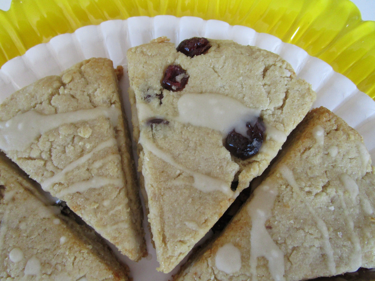 Cranberry White Chocolate Chip Keto Scones - Gluten Free & Vegan
