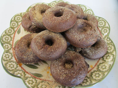 Mini Gluten Free Donuts with Coconut Sugar - Chocolate & Vanilla
