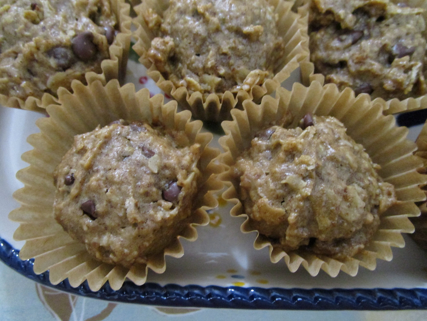 Gluten Free Oatmeal Chocolate Chip Mini Muffins - Vegan & Nut Free