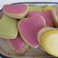 Biscuits en sucre glacés en forme de cœur sans gluten - Végétalien et sans allergènes
