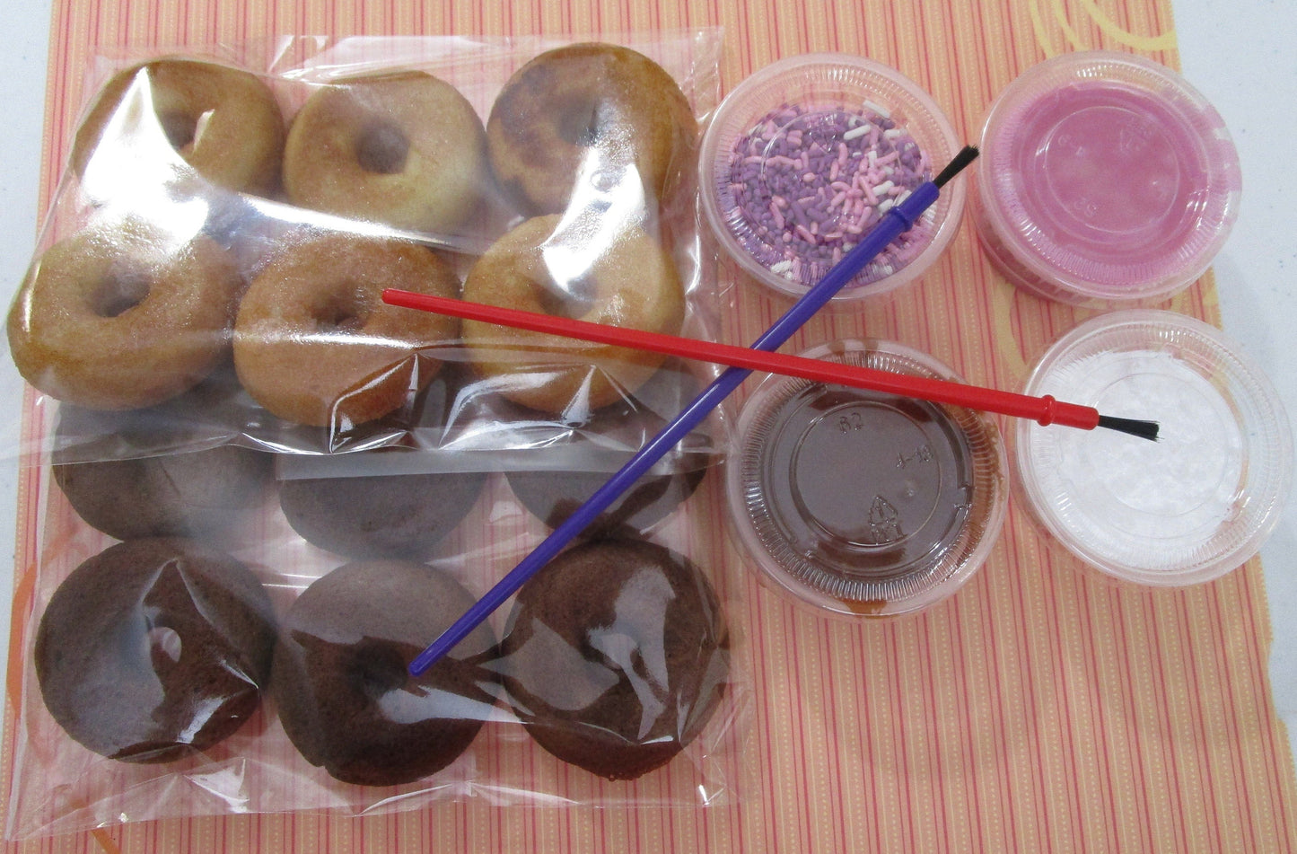 Kit de décoration de donuts sans gluten - Végétalien et sûr pour l'école