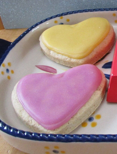 Galletas de Azúcar en Forma de Corazón Sin Gluten y Decoradas - Veganas y Apto para Alérgicos