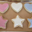 Biscuits en Étoile au Sucre - Sans Gluten et Végétalien, Rouge Blanc Bleu