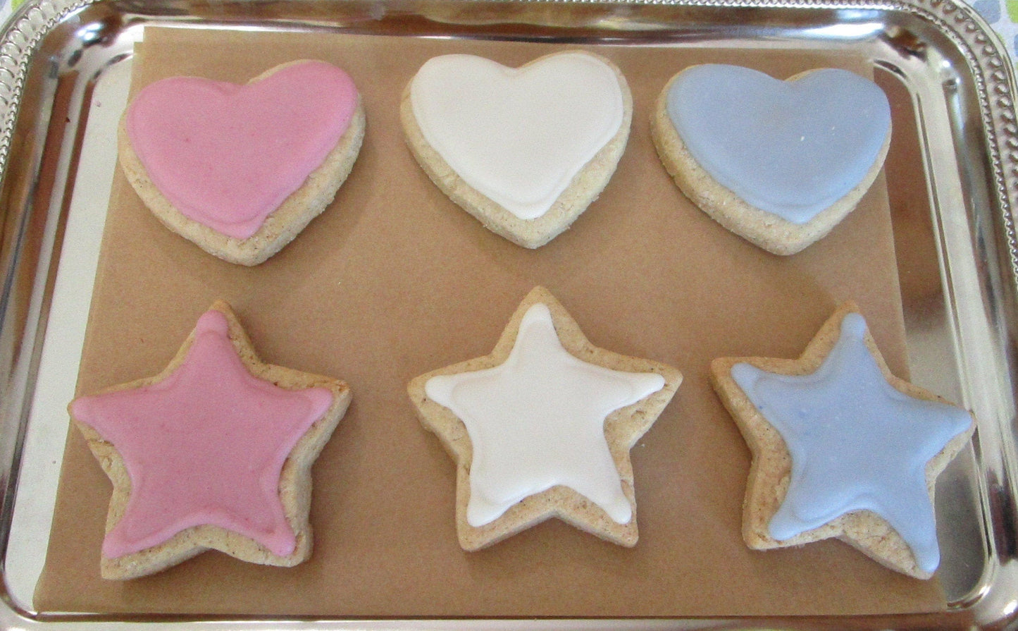 Biscuits en Étoile au Sucre - Sans Gluten et Végétalien, Rouge Blanc Bleu