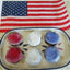 Donuts patriotiques sans gluten - Friandises sans produits laitiers ni œufs