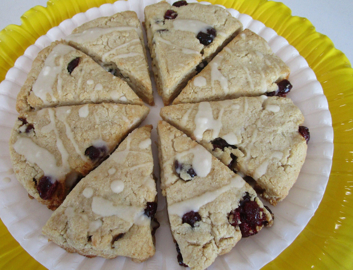 Cranberry White Chocolate Chip Keto Scones - Gluten Free & Vegan