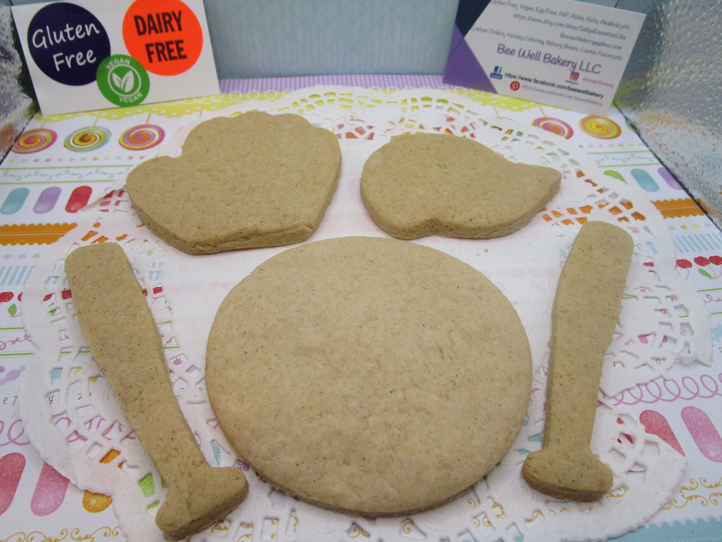 Kit de Decoración de Galletas de Béisbol - Sin Gluten y Vegano