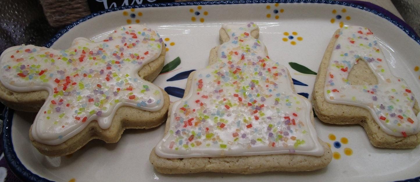Échantillon de biscuits sucrés sans gluten avec glaçage au guimauve