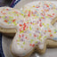 Échantillon de biscuits sucrés sans gluten avec glaçage au guimauve