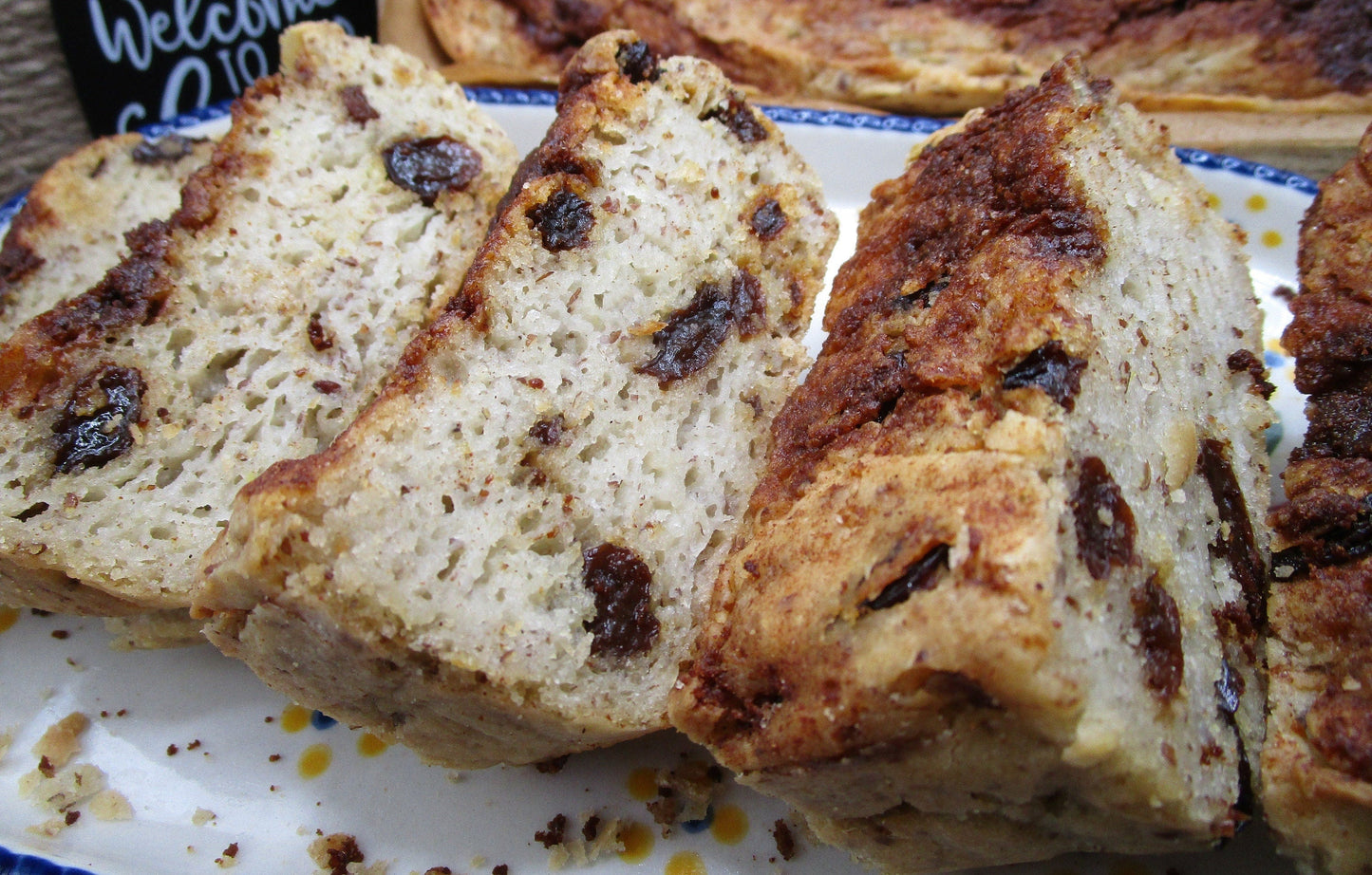 Pain à la cannelle et aux raisins biologique sans gluten - Végétalien et sans allergènes