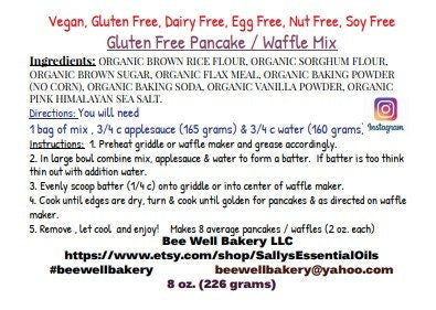 Mezcla para Panqueques y Waffles Sin Gluten - Vegana y Amigable con Alérgenos