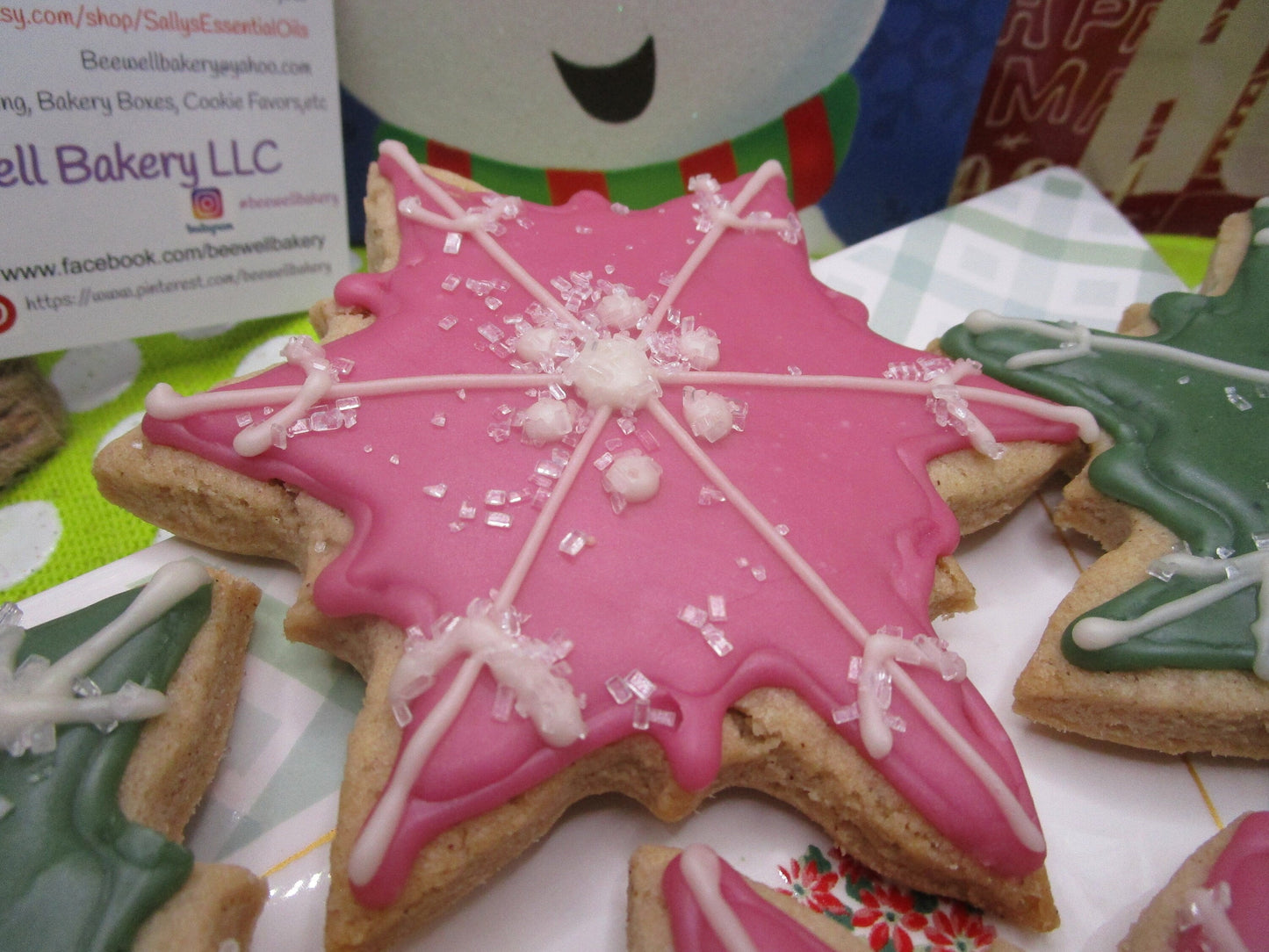 Biscuits en sucre en forme de flocon de neige sans gluten - Végétalien et adaptés aux allergies