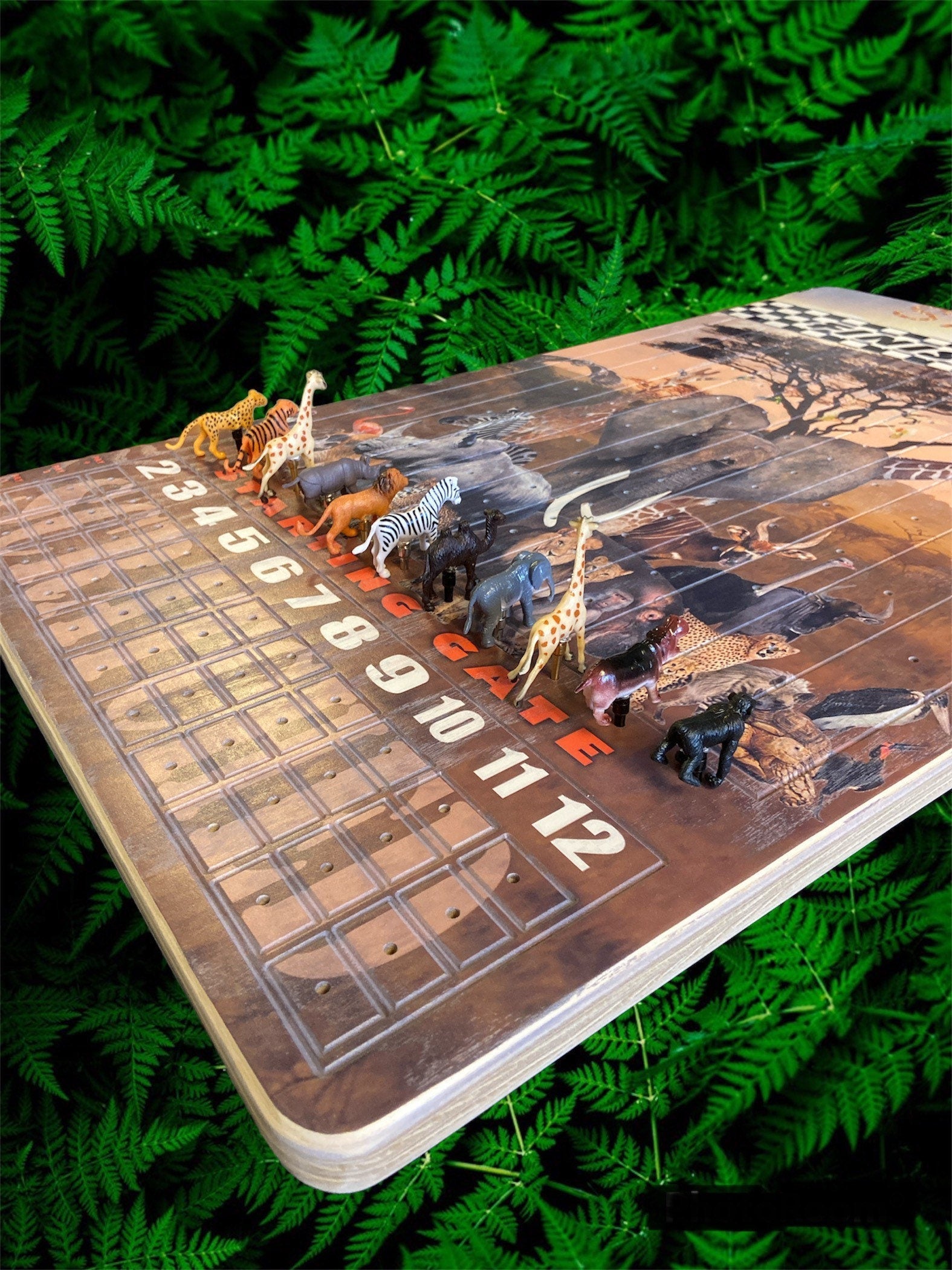 Safari Theme XL 18” x 30” Horse Race Game - Korvel