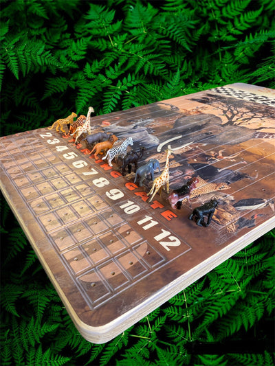 Safari Theme XL 18” x 30” Horse Race Game - Korvel