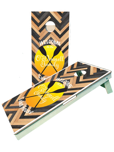 Personalized Lake House Cornhole Boards with Monogram & Established Date - Korvel