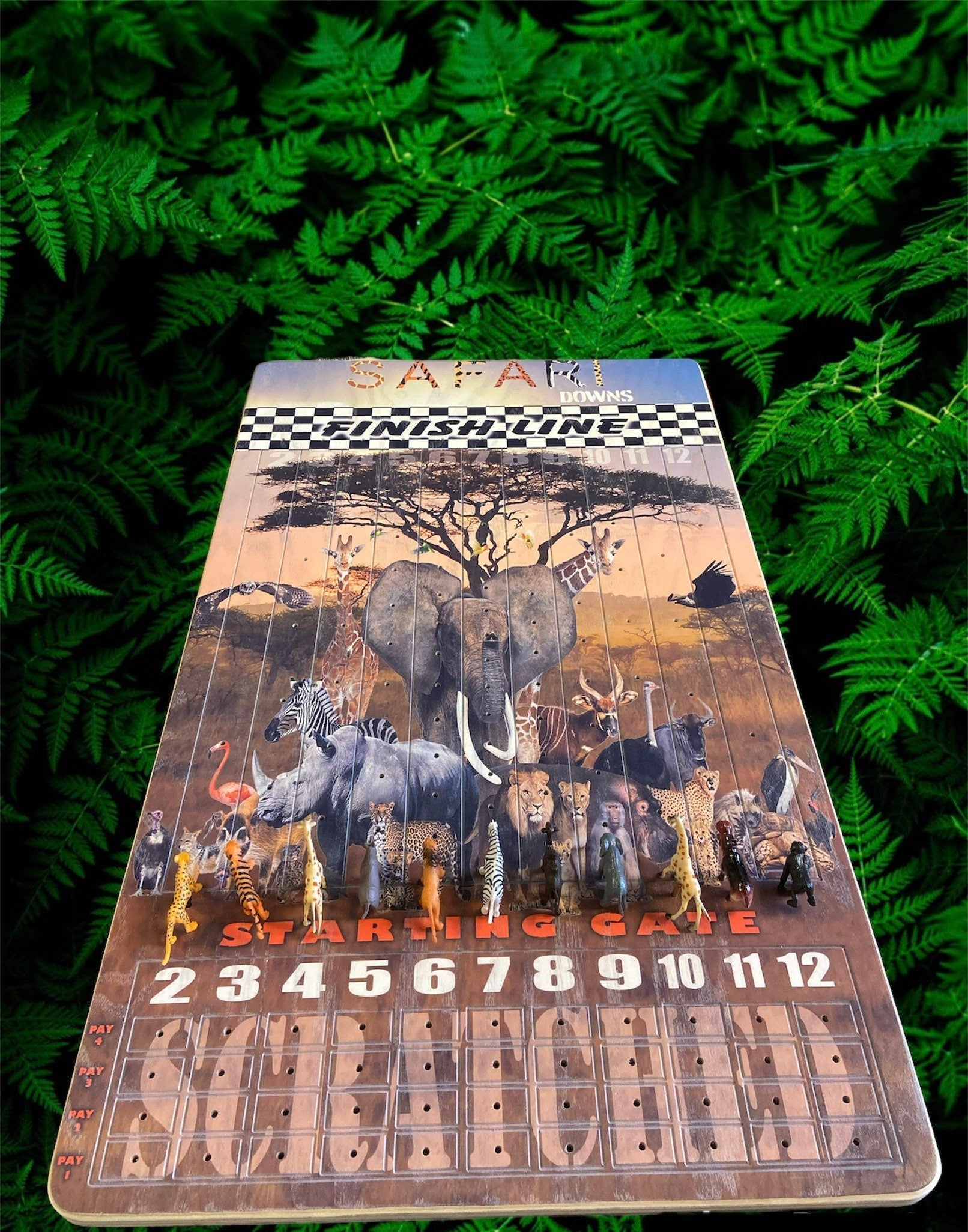 Safari Theme XL 18” x 30” Horse Race Game - Korvel