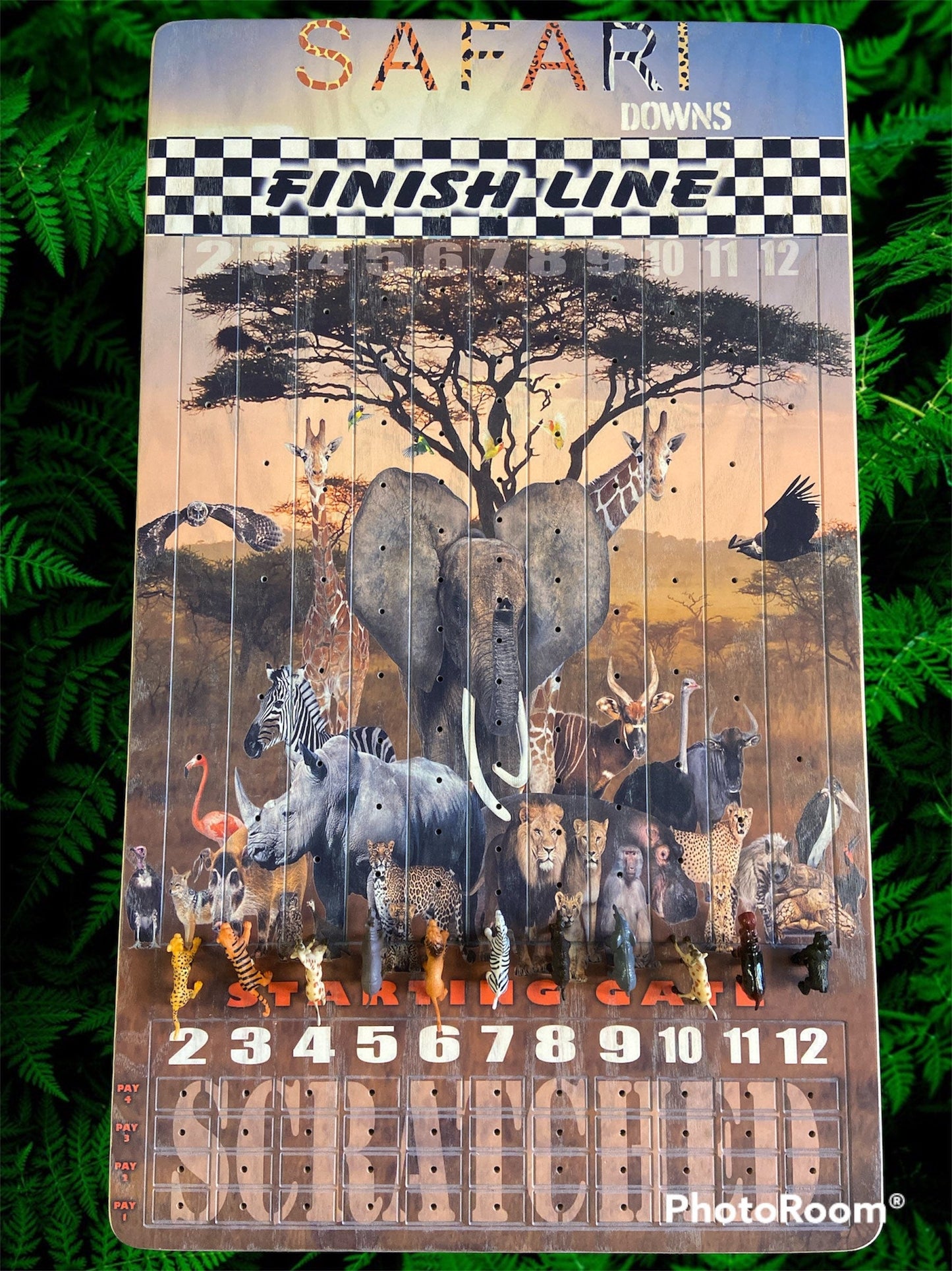 Safari Theme XL 18” x 30” Horse Race Game - Korvel