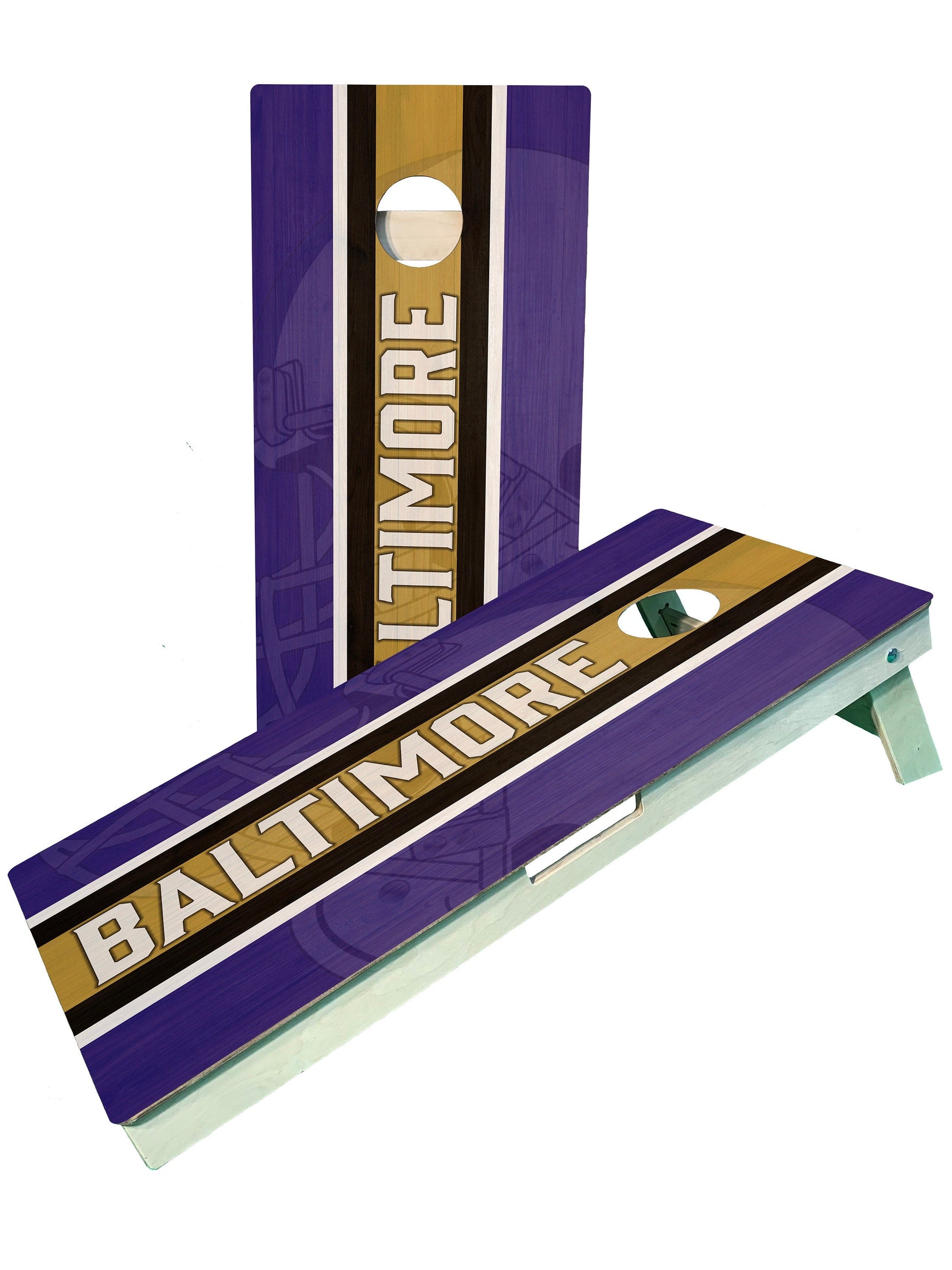 Premium Baltimore Football Team Cornhole Boards - Pro Style - Korvel
