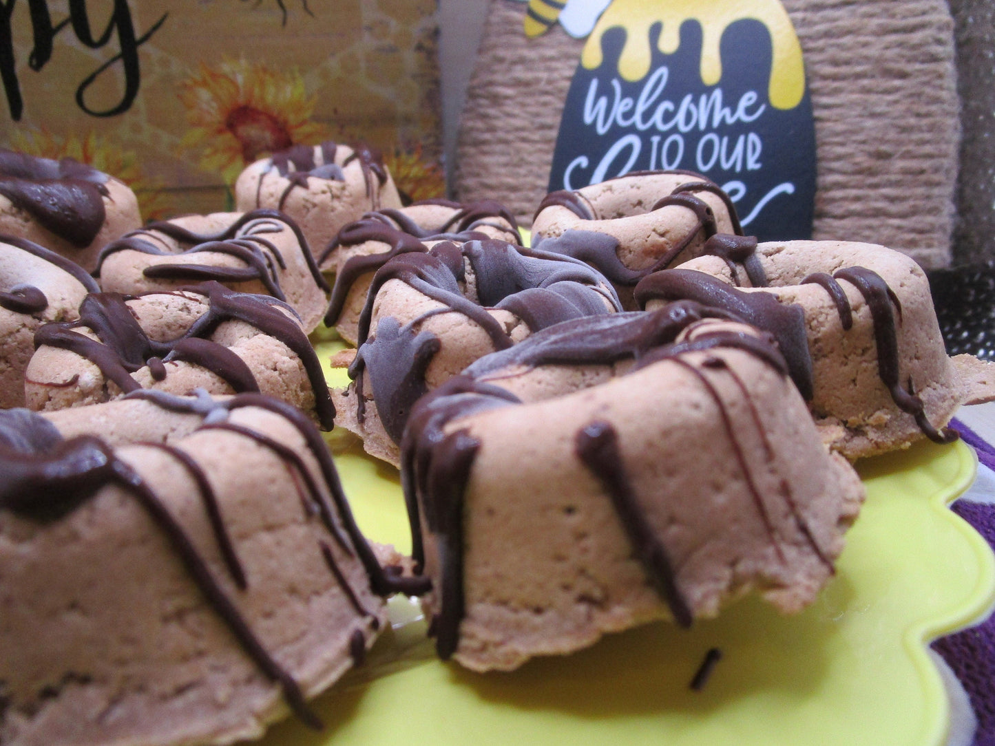 Keto Mini Mocha Chip Donut Rings - Sugar Free & Vegan Treat