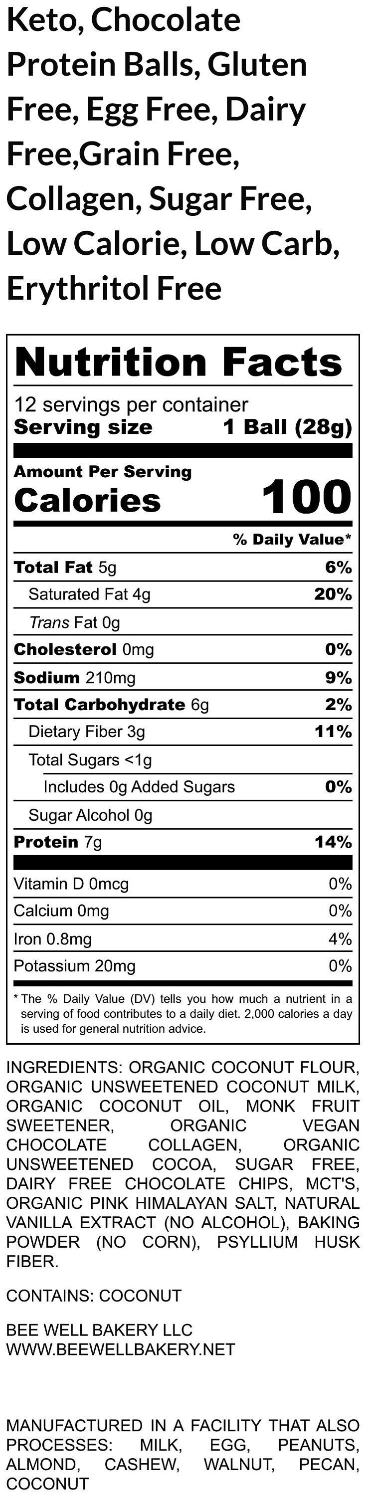 Premium Chocolate Collagen Protein Balls - Gluten Free & Low Carb