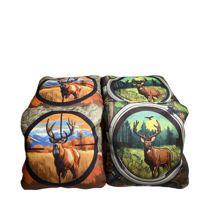 Premium Deer Hunting Slick & Stick Cornhole Bags Set - Korvel