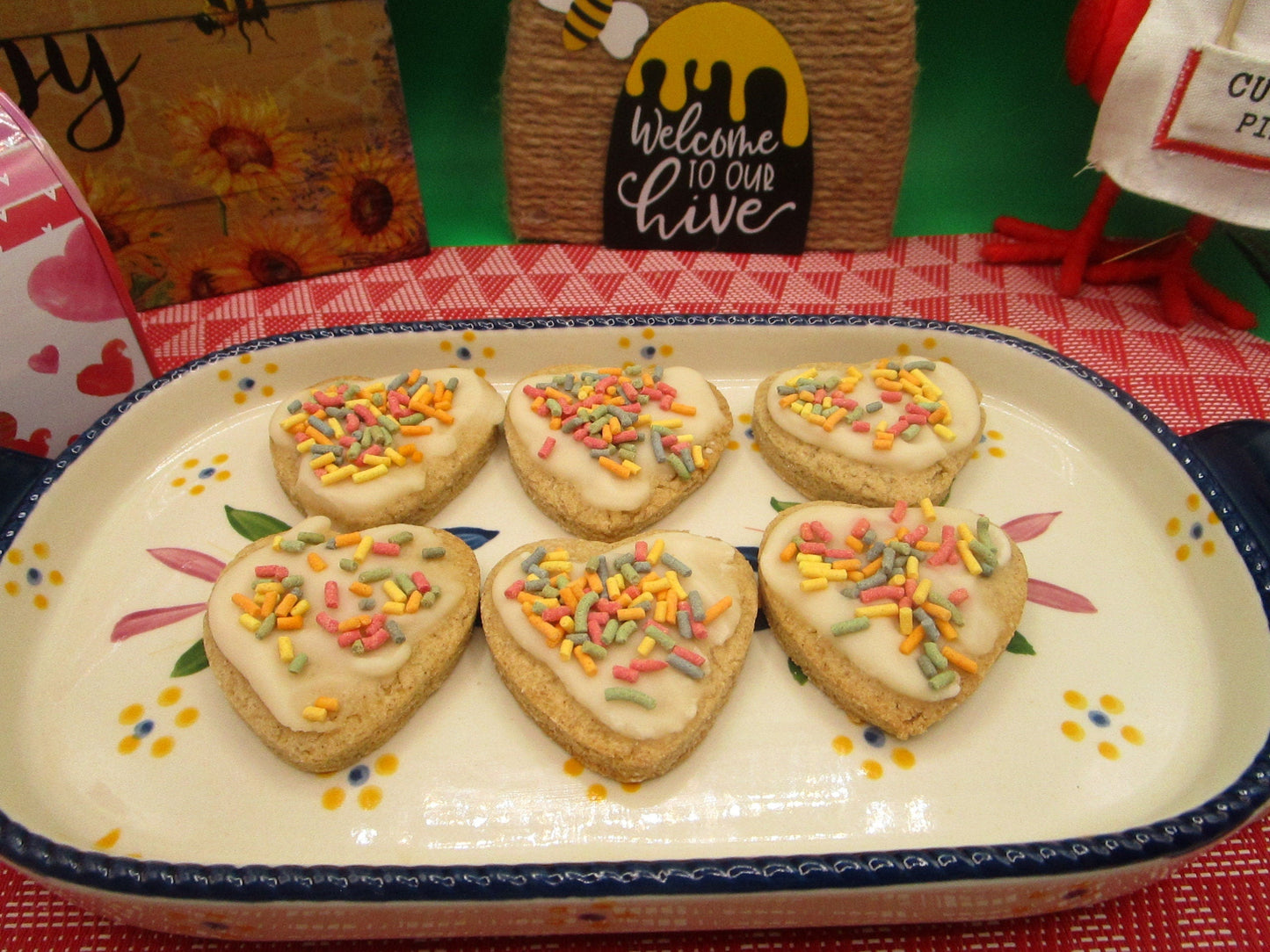 Sugar Free Heart Cookies - Vegan, Gluten Free, Nut Free