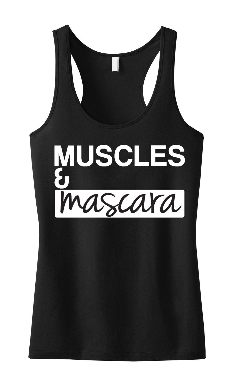 MUSCLES & MASCARA Black Workout Tank