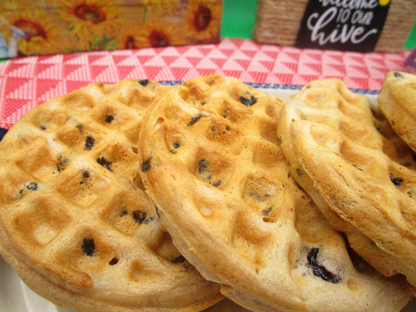 Gaufres aux cerises sans grain - Véganes et sans gluten