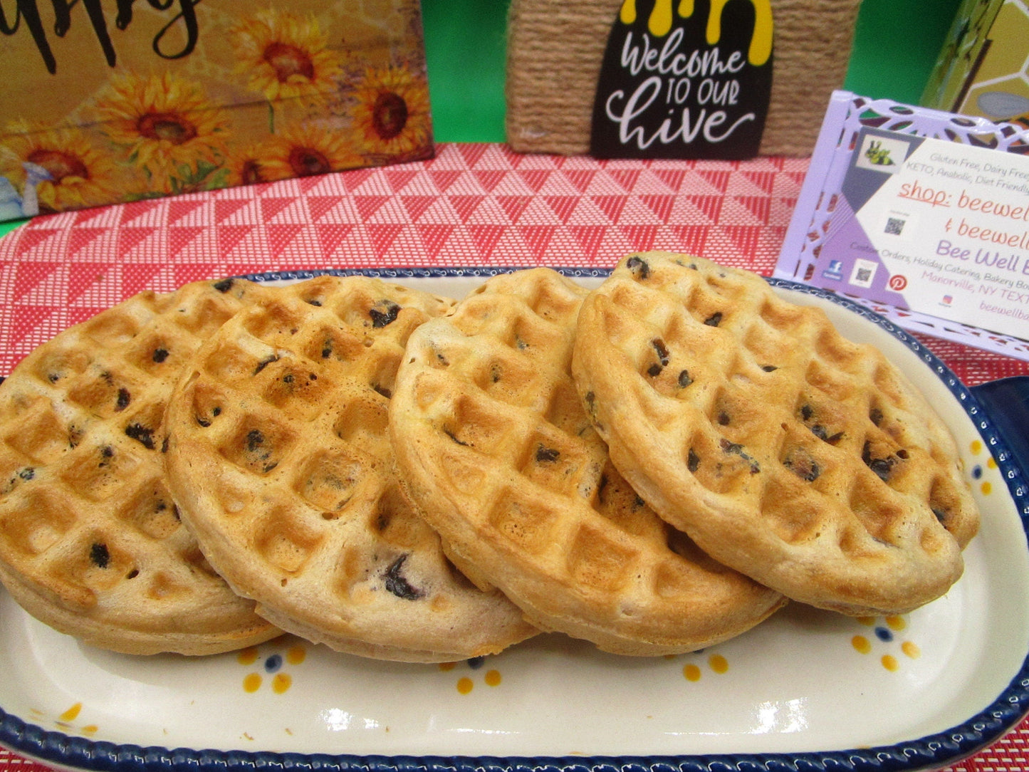 Grain Free Cherry Waffles - AIP Paleo, Vegan, Gluten Free