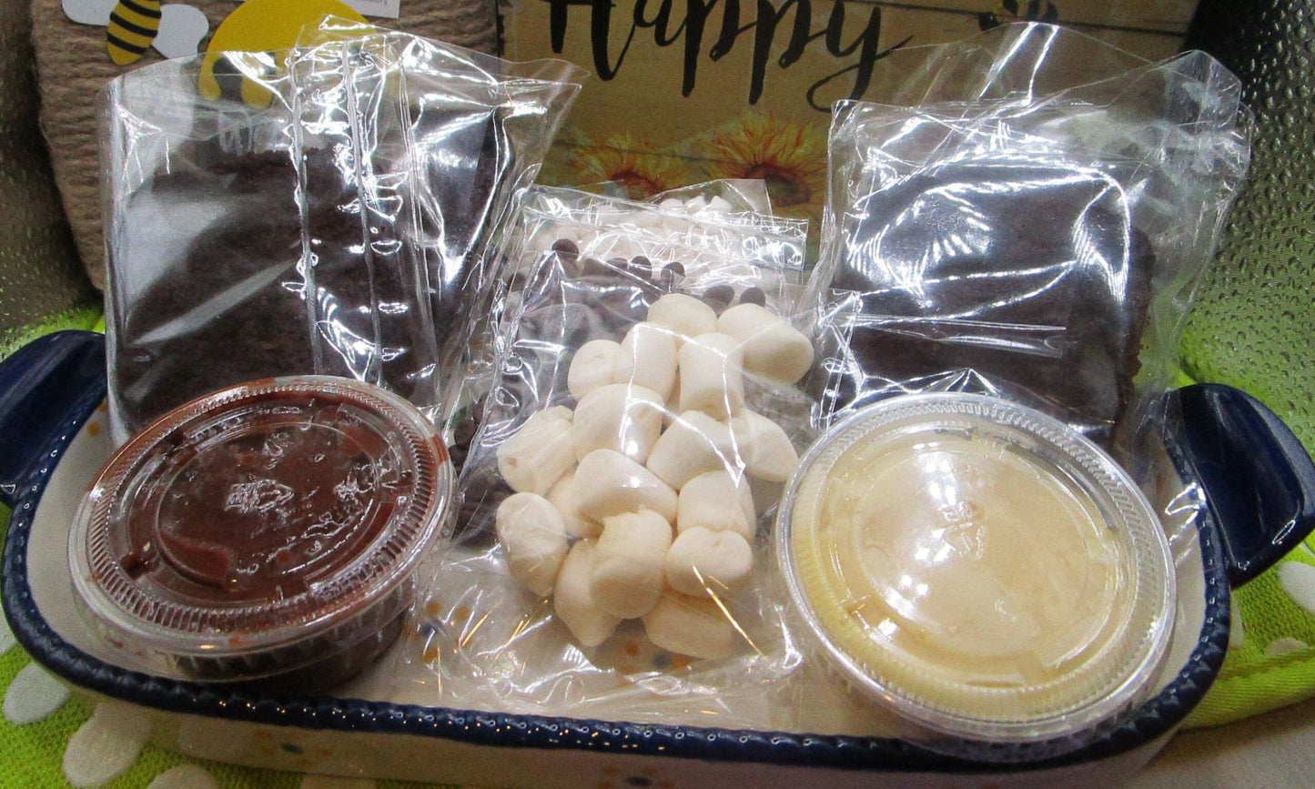 Kit de décoration de brownie S'mores sans gluten - Végétalien et sans allergènes