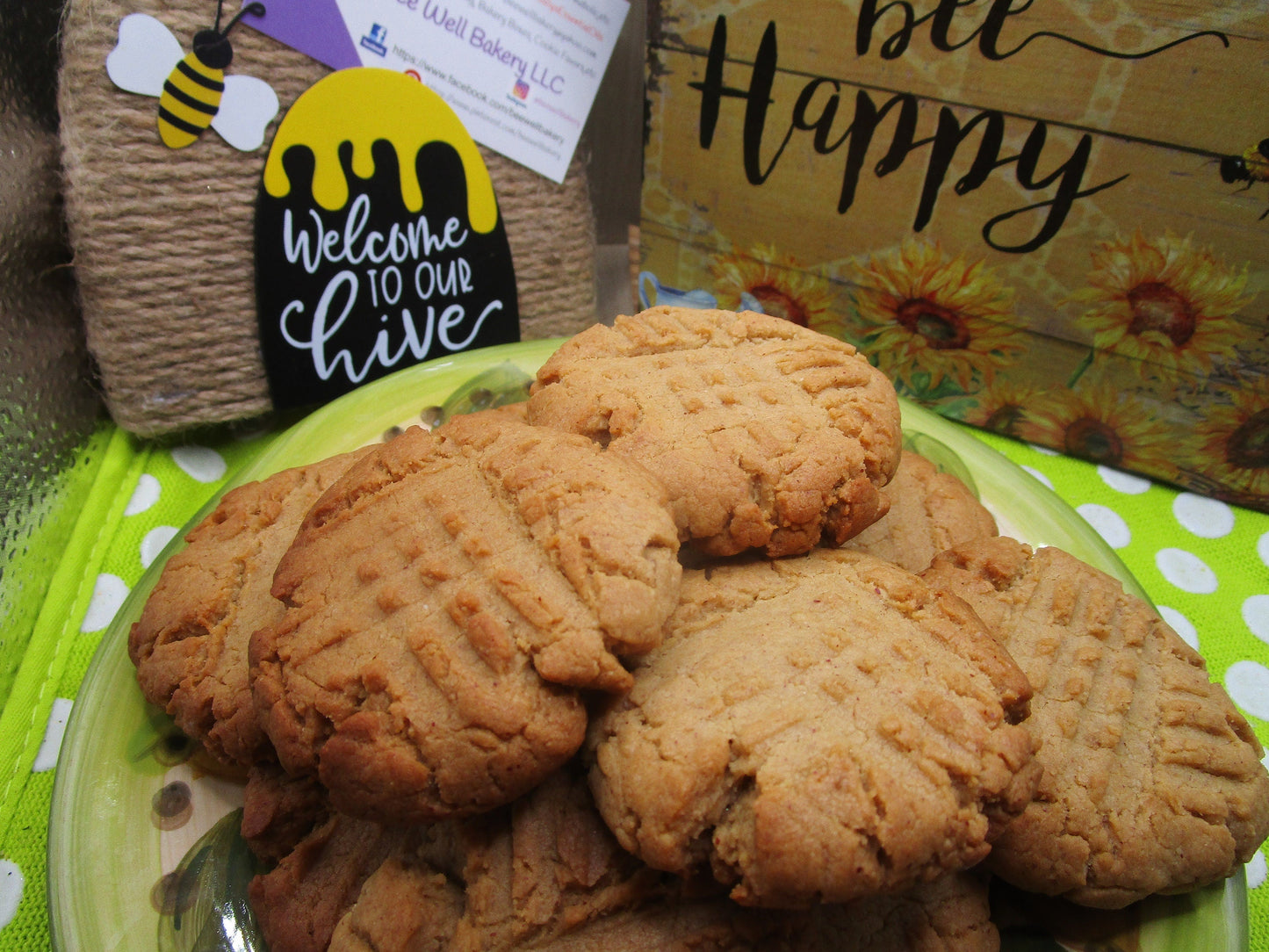 Organic High Protein Peanut Butter Cookies - Gluten Free & Vegan