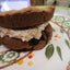 Sandwich de biscuits à la cannelle et aux raisins secs riche en protéines - Sans gluten et végan