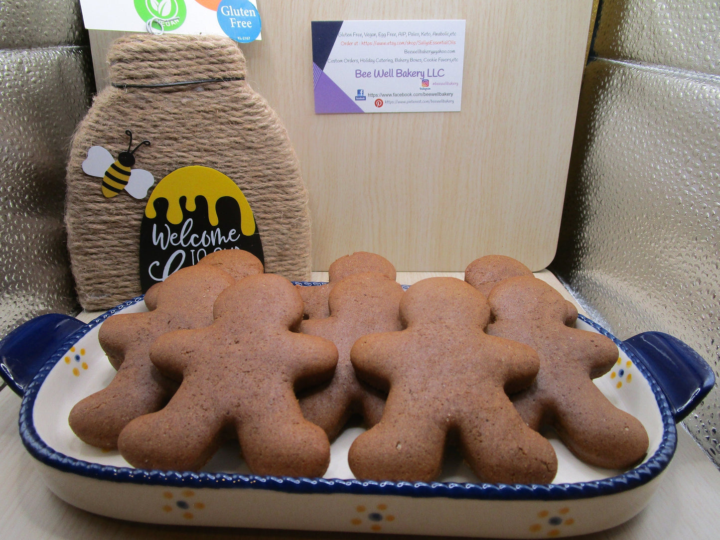 Biscuits en Pain d'Épices Sans Gluten Premium - Végétalien et Réduit en Sucre