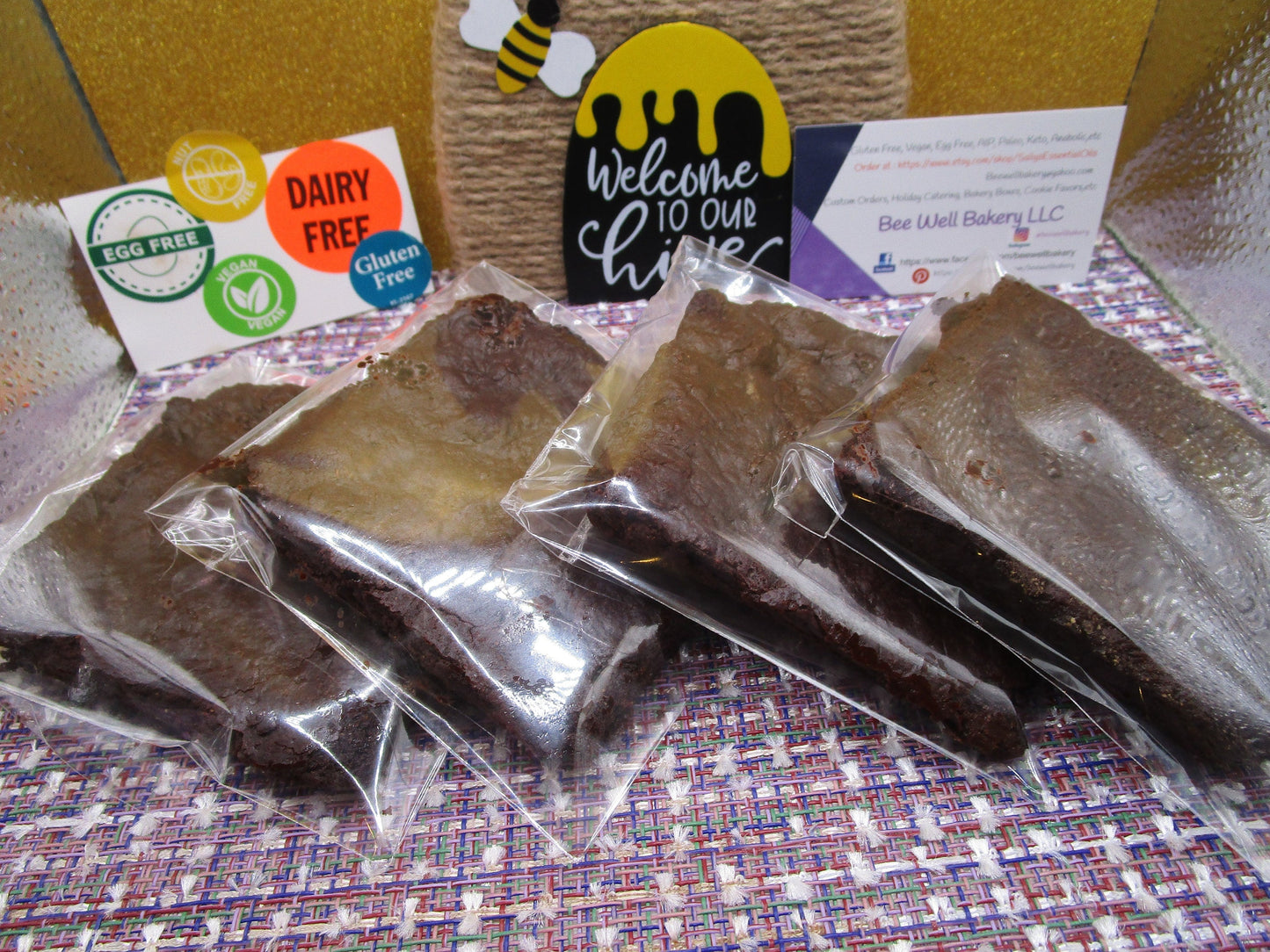 Brownies Fudge Gourmets Sans Gluten - Végétalien et Amis des Allergies