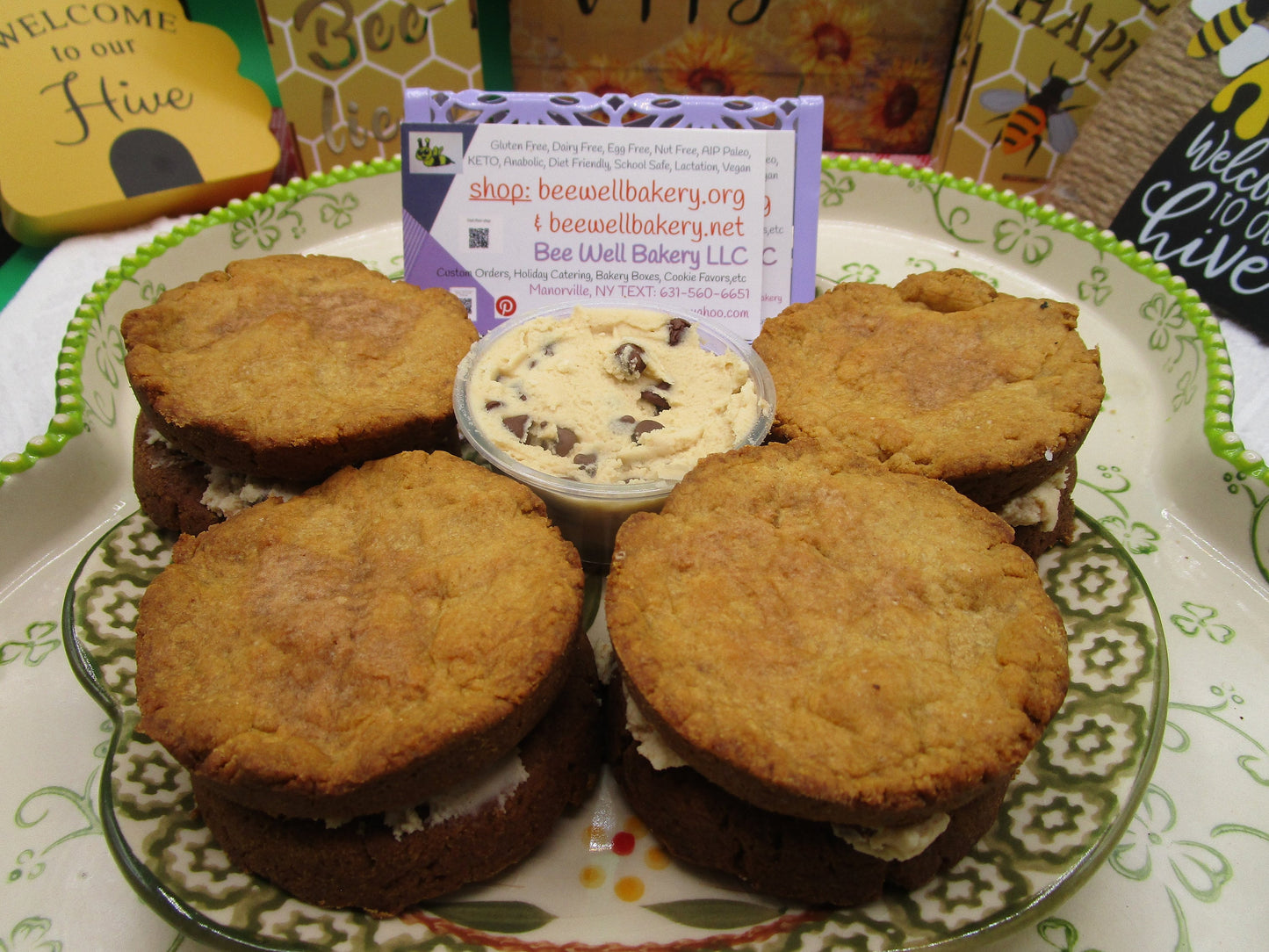 Sandwich de biscuits cannoli sans gluten premium - Végétalien et sans sucre