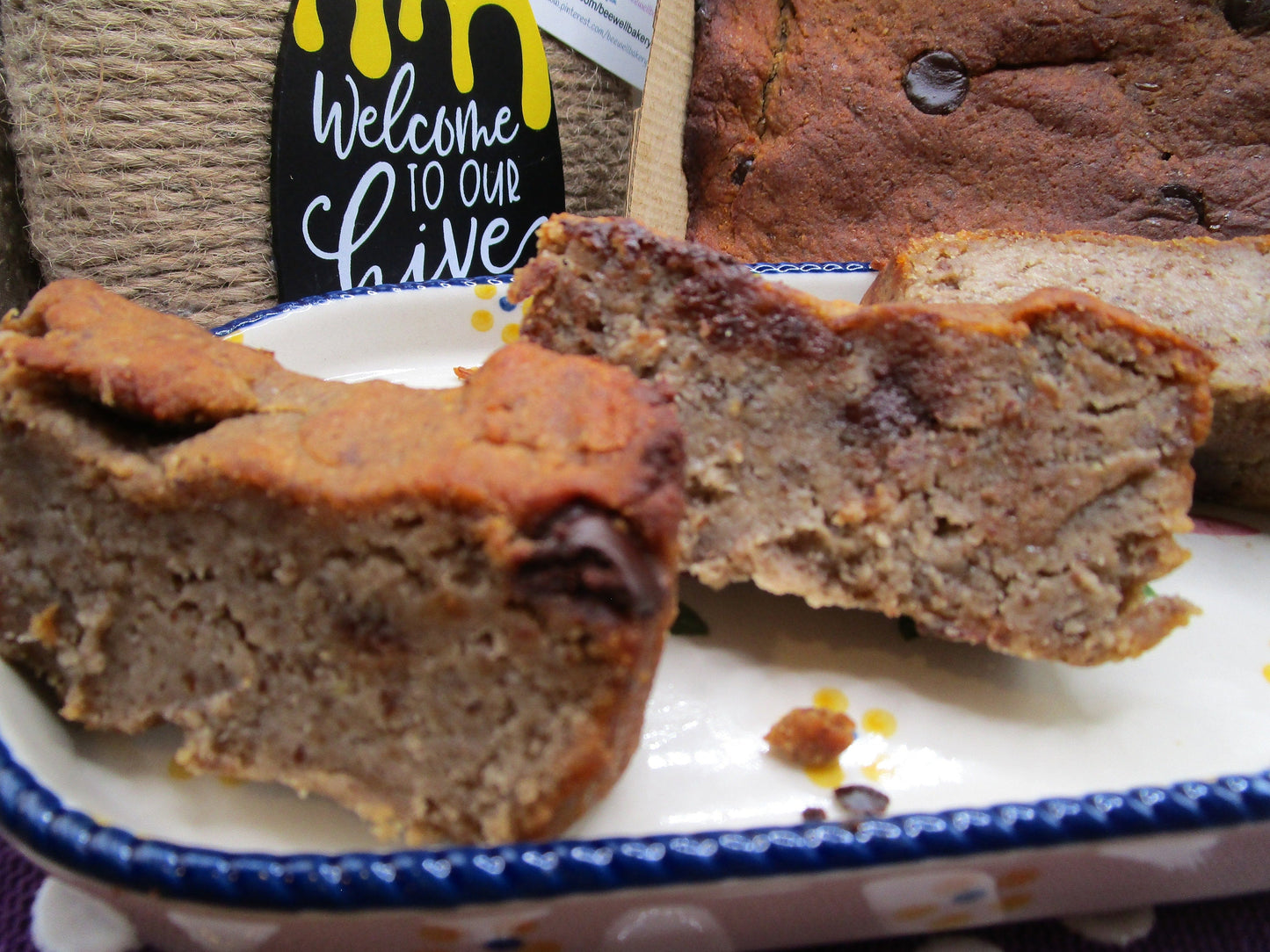 Pan de Plátano con Chips de Mocha y Alto Contenido de Proteínas - Sin Gluten y Vegano