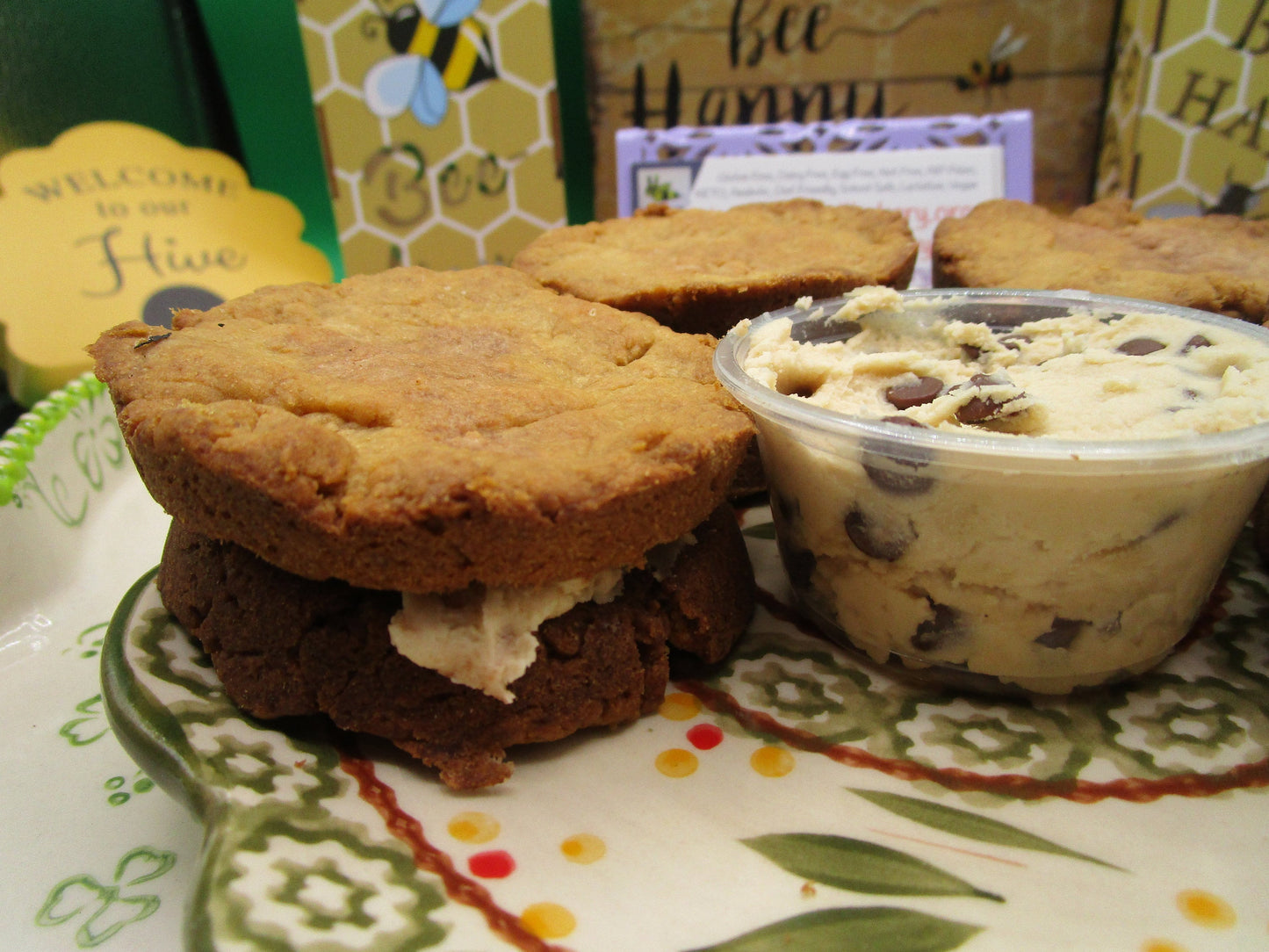 Sandwich de biscuits cannoli sans gluten premium - Végétalien et sans sucre