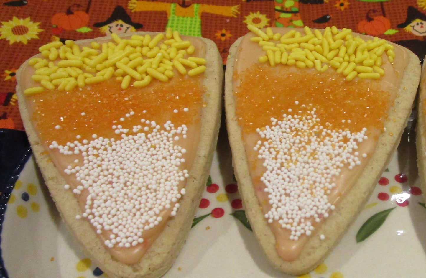 Gluten Free Candy Corn Sugar Cookies - Vegan & Allergy Friendly