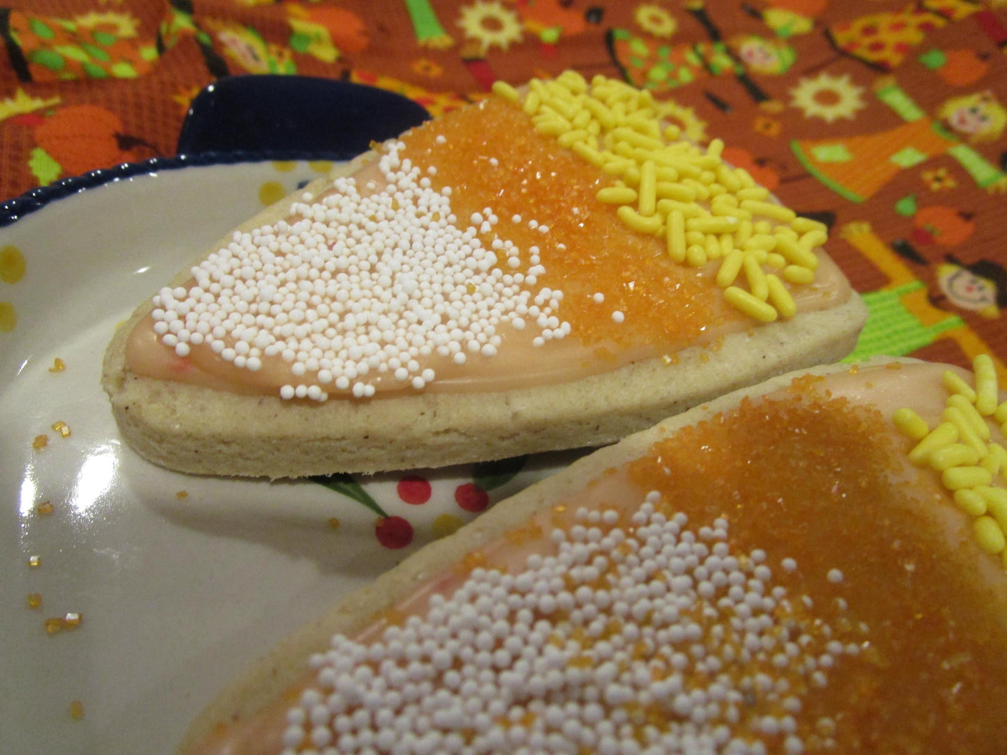 Gluten Free Candy Corn Sugar Cookies - Vegan & Allergy Friendly