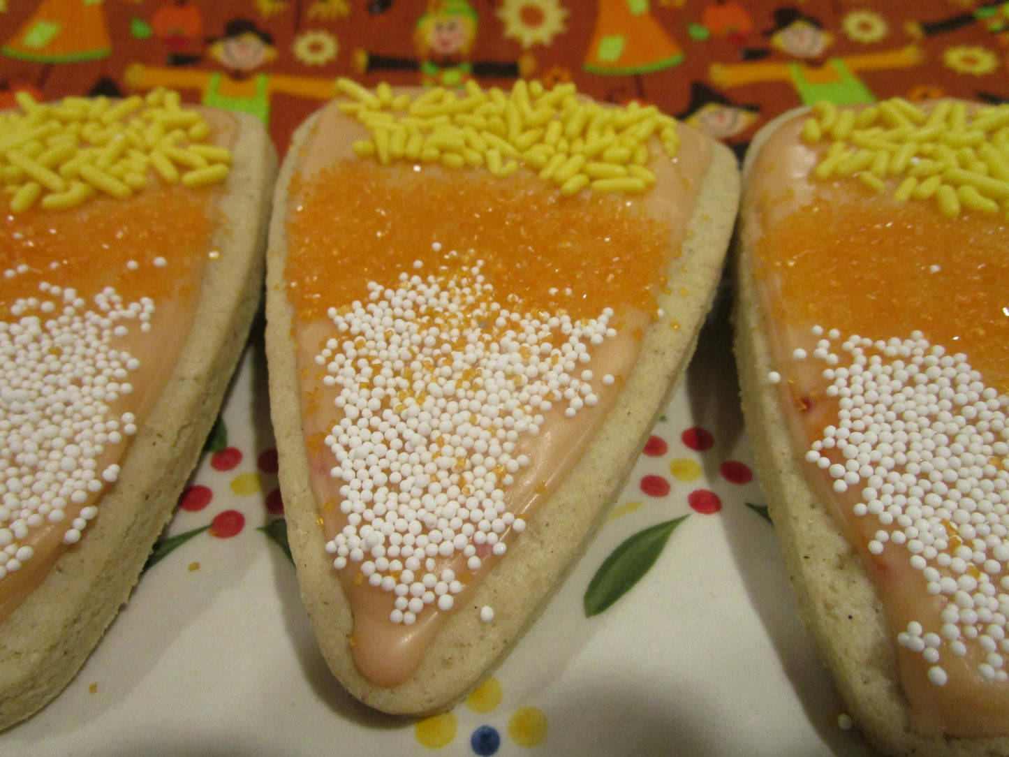Gluten Free Candy Corn Sugar Cookies - Vegan & Allergy Friendly